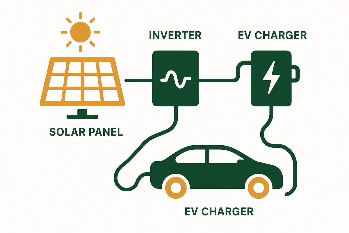 Solar panel EV charging electric vehicle integration for UK homes