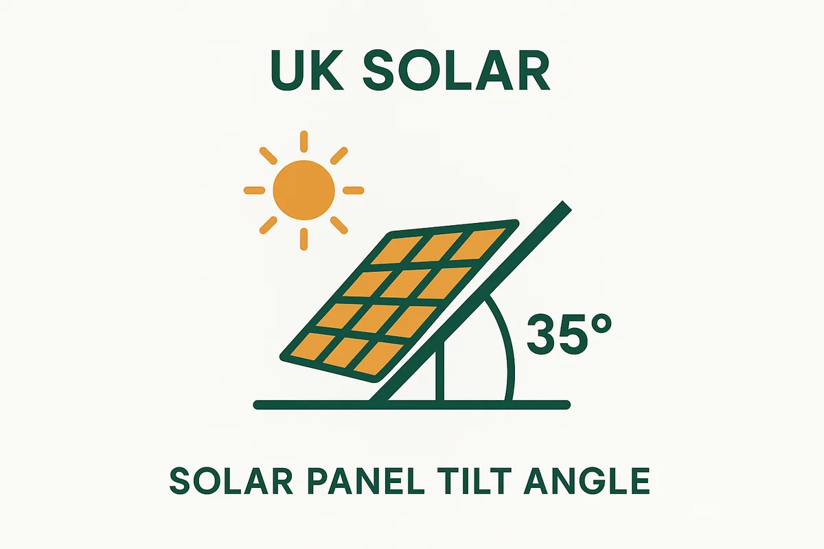 UK solar panel optimal tilt angle at 35 degrees for maximum efficiency